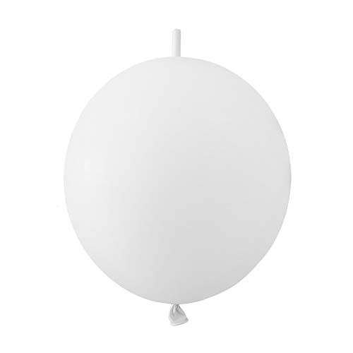 IN-JOOYAA 6 Zoll 100 Stück Weißer Netzballon Schnellverbindungsballon für Partydekoration