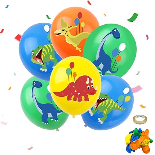 16 Stück Dino Luftballon,Dino Ballon,Dinosaurier Luftballonsdinosaurier Latex Ballons,Dinosaurier Geburtstag Deko,Luftballons Dinosaurier für Boys Girls Geburtstag Dekorationen