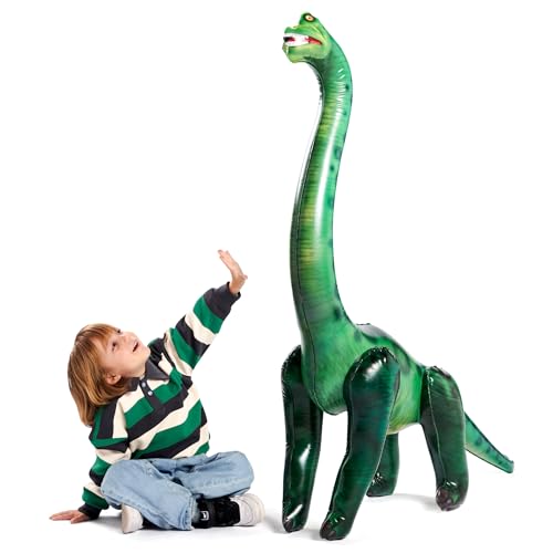 JOYIN 129cm Brachiosaurus Dinosaurier aufblasbar, Tyrannosaurus Rex aufblasbares Dinosaurierspielzeug für Halloween Party Dekoration Dino Geburtstagsfeiergeschenk für Kinder und Erwachsene