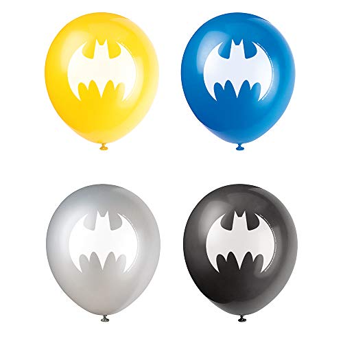 Latex-Geburtstags-Luftballons - 30 cm - Batman Party - 8er-Pack
