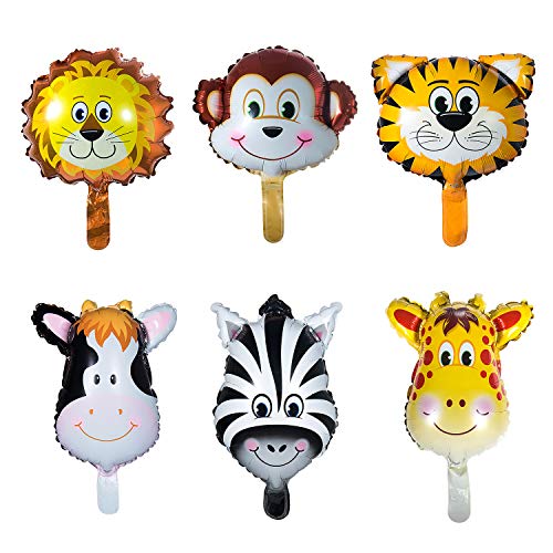 Vordas 12 Stück Folienballon Tiere, Luftballons Tiere Kindergeburtstag, Perfekt für Kinder Geburtstag Party Dekoration (Größe: ca.20cm)