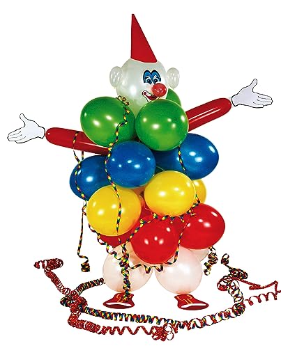 Amscan 450001 - Deko-Set Luftballon Clown Latex, Papier, Kindergeburtstag, Zirkus