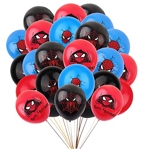18 Stück Spider-man Luftballons Spiderman Geburtstag Dekoration Kinder Superheld Luftballon für Kindergeburtstag Party Dekoration