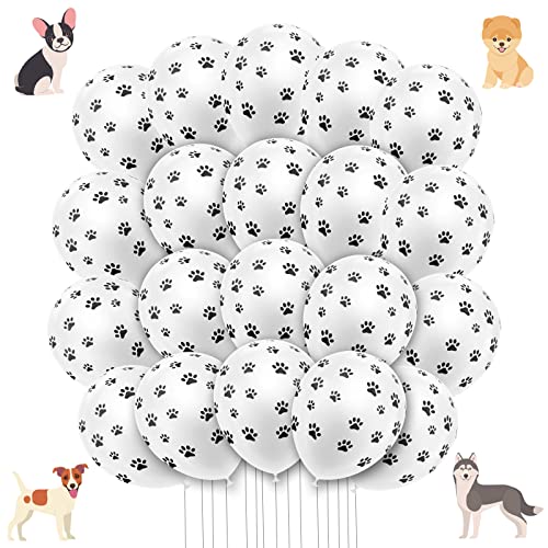 Abeillo 20 Stück 12 Zoll Latex Ballon Hund Pfote, Hundepfoten-Luftballons für Geburtstag/Party Deko