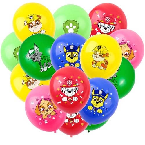 TYFYH 50 Stück Luftballons Geburtstag, Dog Luftballons, Latexballon, Bunte Luftballon, Cartoon Ballons, Anime Deko Ballons, Party Themed Dekoration Ballons für Kindergeburtstag