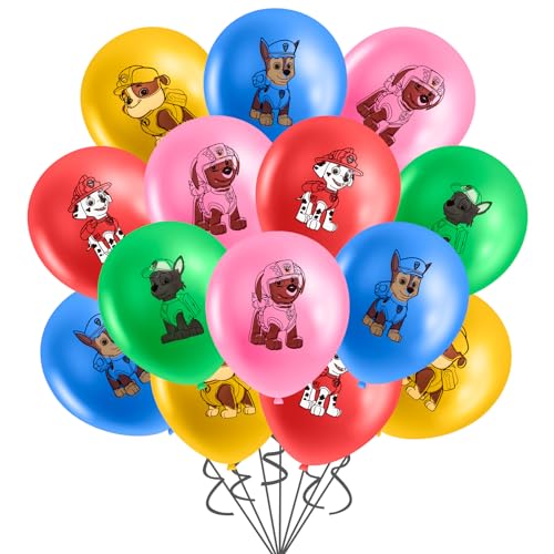17 Stück Paw Dog Geburtstagsdeko, Luftballons Super Latex Ballons Geburtstag Deko für Kindergeburtstag Party Dekoration