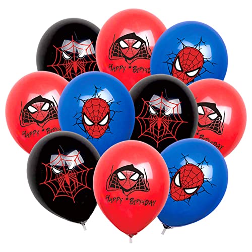 Yiran Spiderman Superhero Luftballons Geburtstags Party Dekorationen, 18 Stück 12 Zoll Spiderman Avengers Latex Ballons für Kinder Jungen Superhero Thema Geburtstag Party Supplies