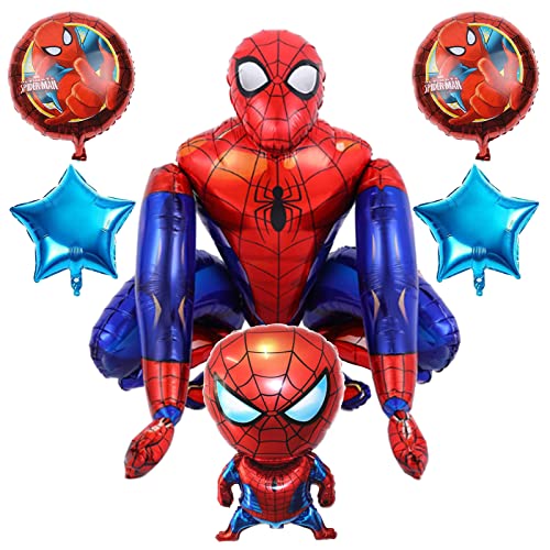 Spiderman Folienballon Spiderman Party Dekorationen Folienballon Deko Superhero Ballons Deko Spider Man Luftballons Kindergeburtstag Deko Folienballon Kinder Geburtstagsdeko 55 x 63 cm