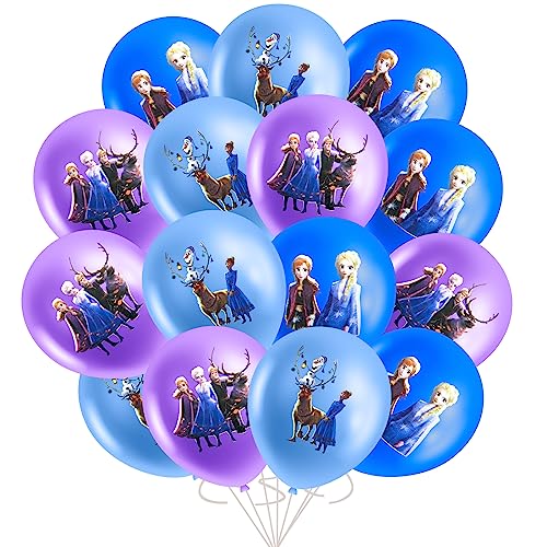 BBX Ballons 30PCS Elsa Geburtstagsparty Deko, Frozen Latex Balloons, Frozen Geburtstagsdeko, Happy Birthday Frozen Luftballons, Elsa Geburtstag Dekoration für Mädchen
