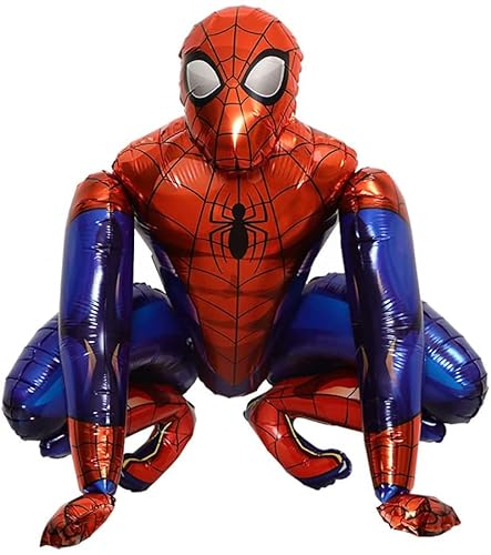 MIZT Superheld Spiderman Luftballons, Air walker Folienballon Ballon, Superhelden ?Avengers Marvel Party Decorations für Kindergeburtstag Deko Dekoration Motto party, 55cm x 63cm
